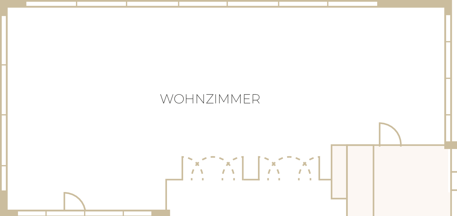 Raumplan-Ausschnitt Wohnzimmer